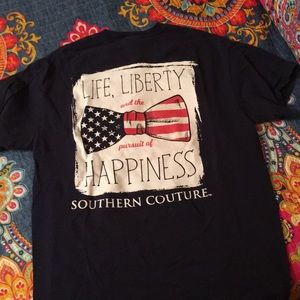 Southern Couture Navy SS Tee